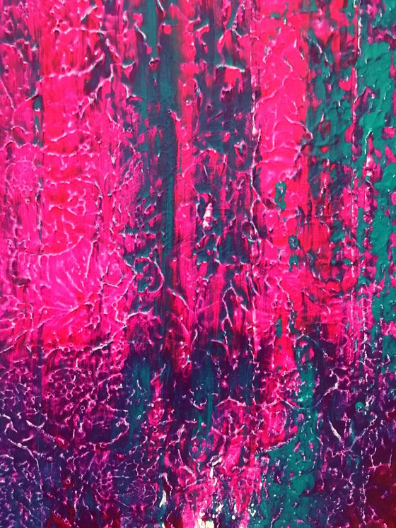 "Division" - Original Large PMS Abstract Triptych Acrylic Paintings On Canvas - 96" x 36"