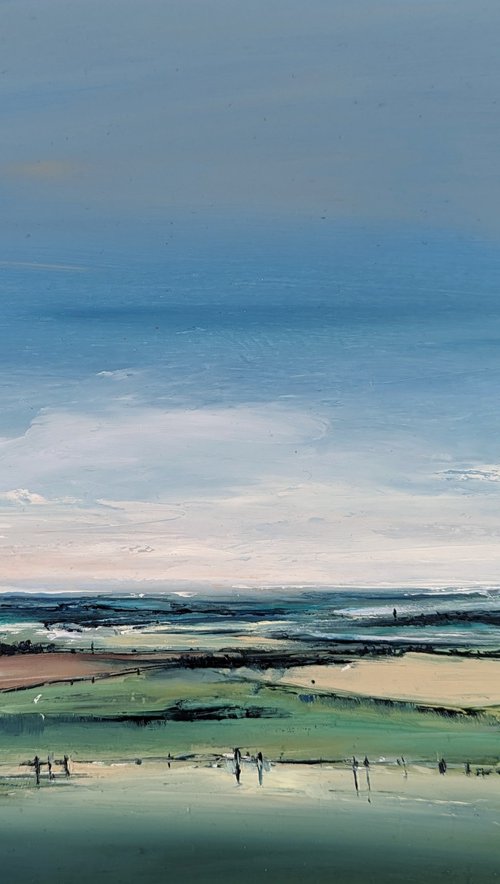 Whiteleaf Hill Abstract Landscape by Jo Earl