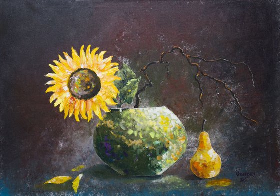 Sunflowers and Pears