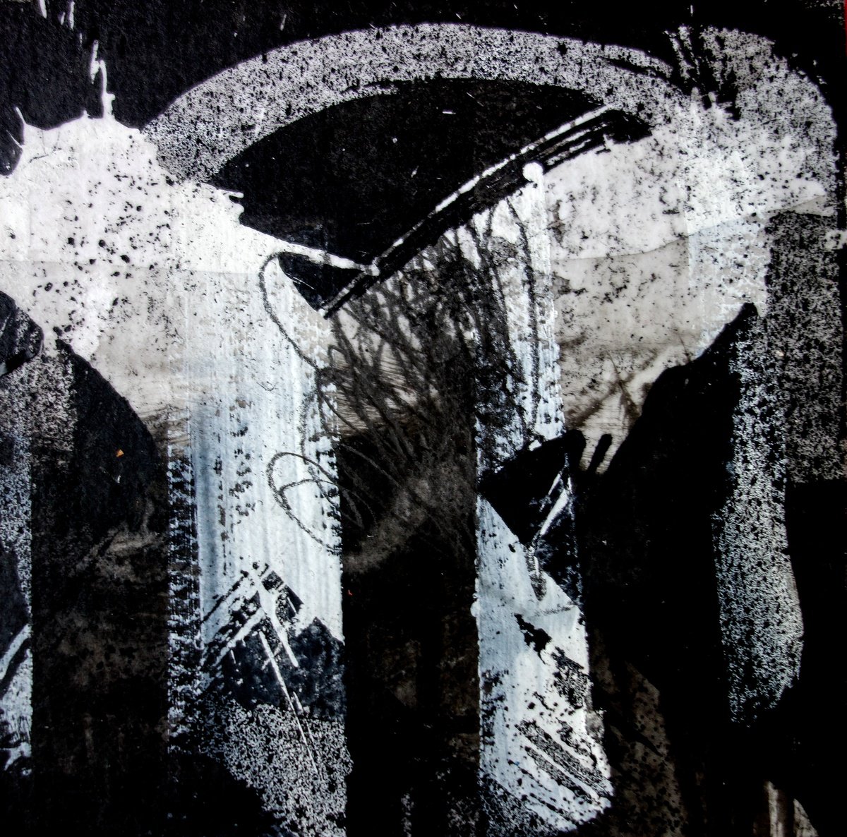 Expressive Abstract Limited Edition Print By Elizabeth Anne Fox, 6 X 6, Frozen Pond 5, Original Artwork