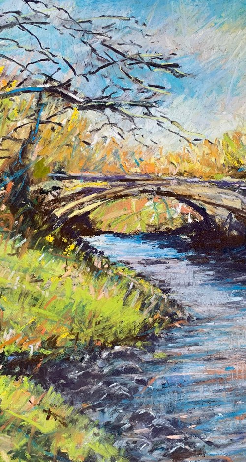 Bridge in Winter Sun, Kettlewell by Andrew Moodie