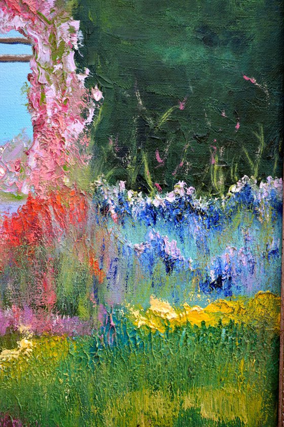 Blooming arch by the sea 70x50