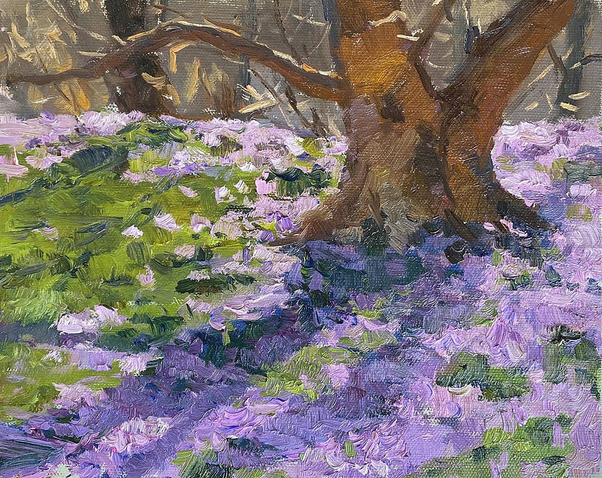 Impressionistic Cityscapes Oil Painting By Nataliia Nosyk, 10 X 8", Spring