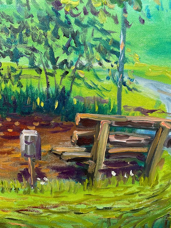 Bench under the tree