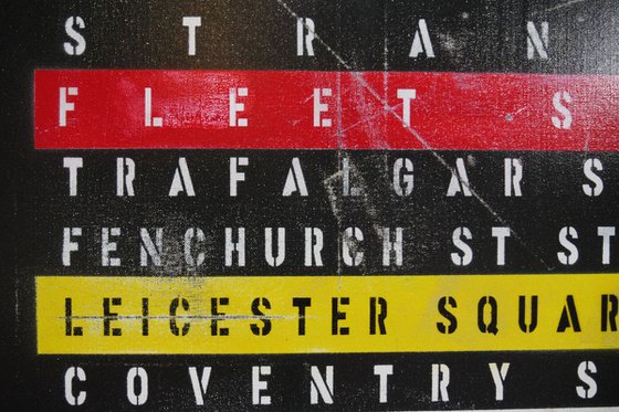 Fleet Street Blues 160cm x 60cm Monopoly Urban Pop Art