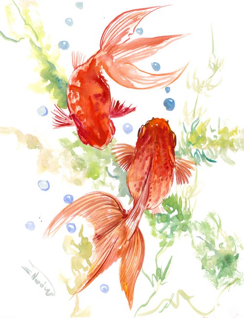 Goldfish, Feng Shui Artwork by Suren Nersisyan