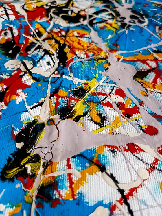 - Tematia - Style of JACKSON POLLOCK. Abstract Expressionism Painting.