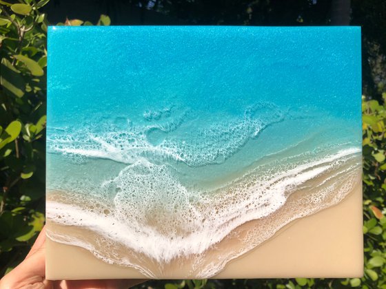 White Sand Beach Warm Touch Ocean Painting