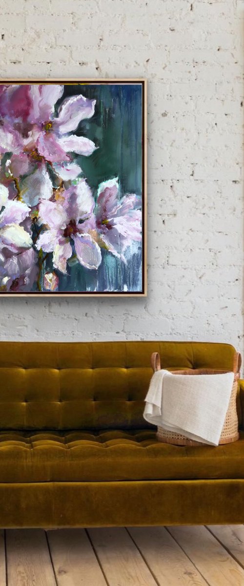 Pink Happiness. Magnolias by Olha Laptieva