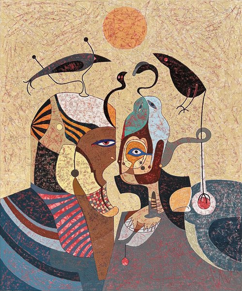 Pharaoh (Akhenaten) and Nefertiti by Artur Hakobjanyan