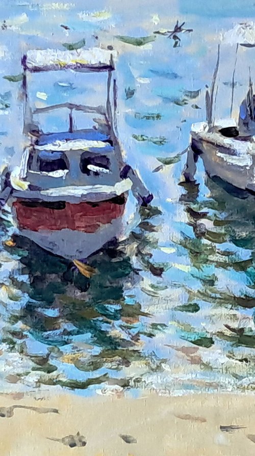 Three boats by Dimitris Voyiazoglou
