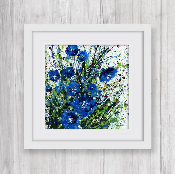 Blue Ecstasy - Floral art by Kathy Morton Stanion