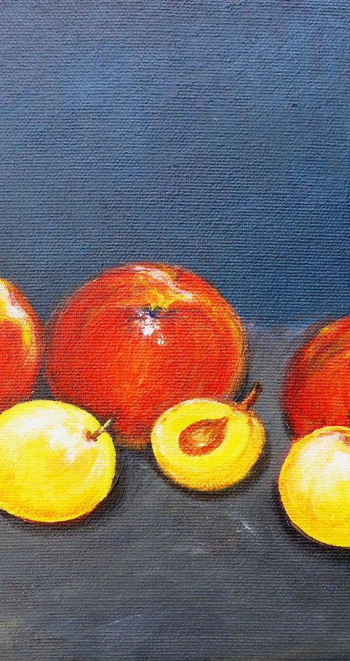 Yellow Plums and Peaches by Cristina Stefan