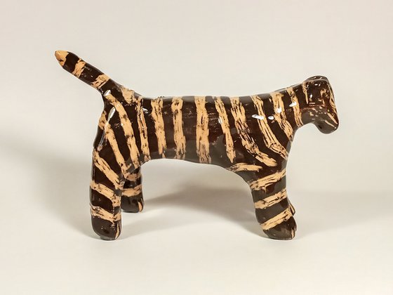 Ceramic sculpture Tiger 14х8.5х5 cm