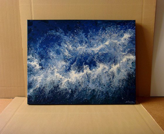 Seascape Painting "Sea Lace" 70 x 90 cm