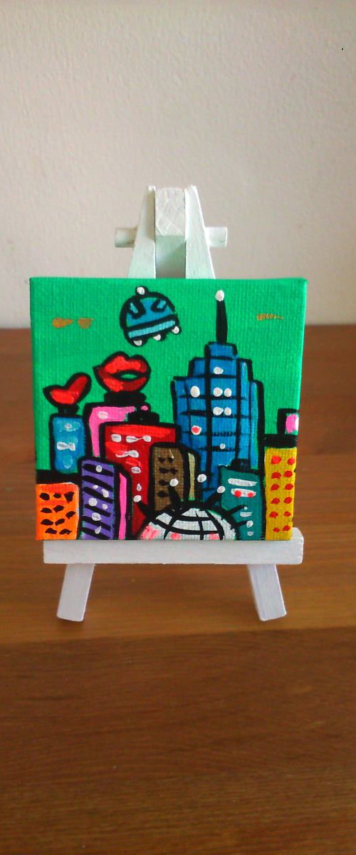 Little Green City, stand included. by Maria Luisa  Azzini