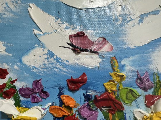 Meadow Flowers deep impasto