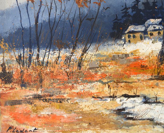 Some orange trees in winter