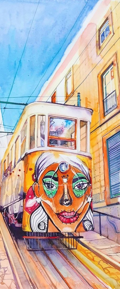 Tram, Lisbon, Portugal by Anastasia Mamoshina