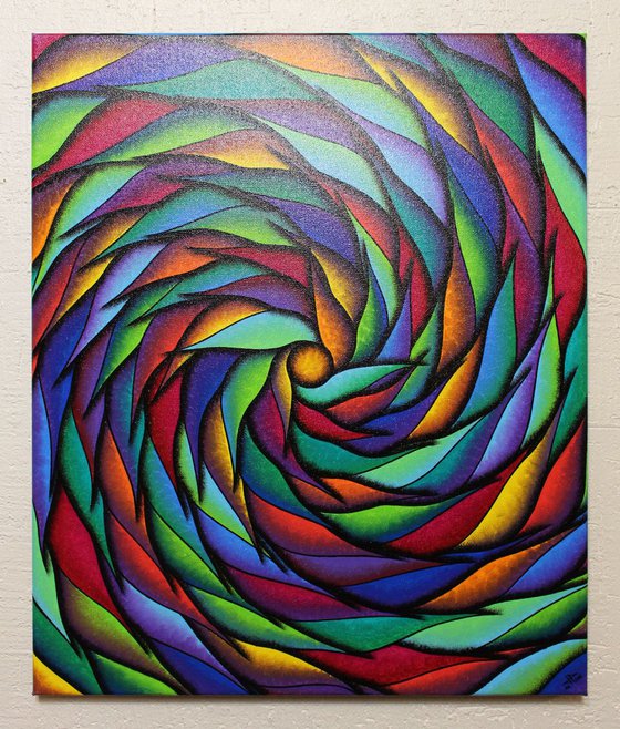 Multicolored spiral