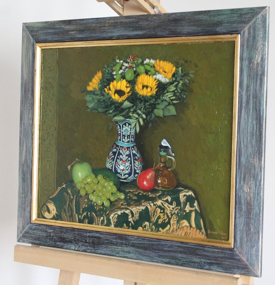 Still life with sunflowers