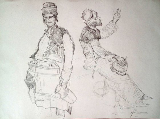 From my sketch book, Study on oriental paintings 1