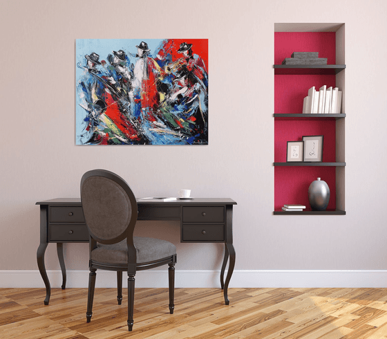 Jazz Band on Canvas