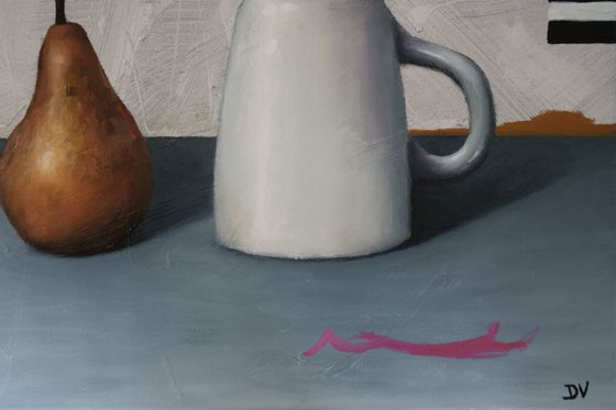 Proto Still  life #10 - Pear and tea cup