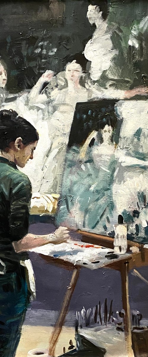 Artist In Art Museum by Paul Cheng