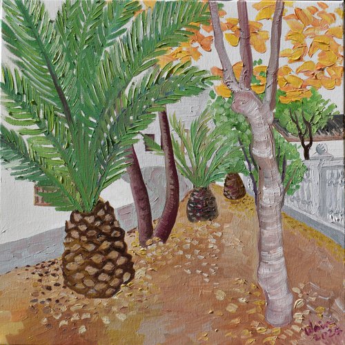 Palms in Calpe by Kirsty Wain