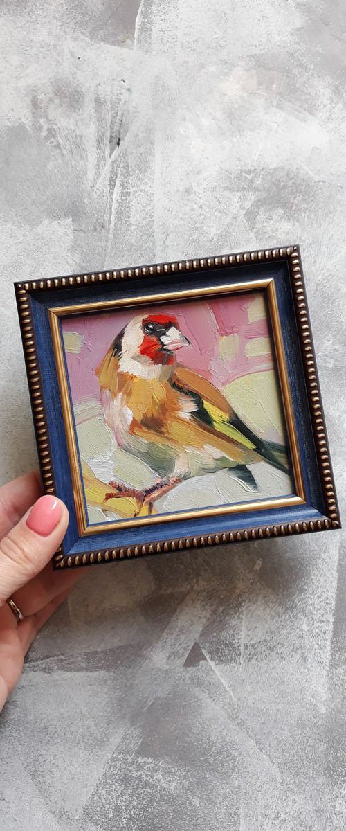 Goldfinch bird by Nataly Derevyanko