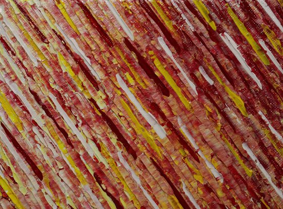 Red yellow white knife texture