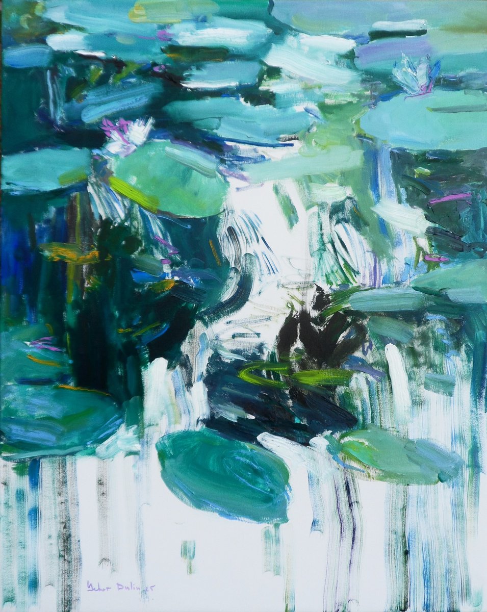 Impressionistic Landscape Oil Painting By Yehor Dulin, 31 X 39", " Jazz Music ", Original Artwork