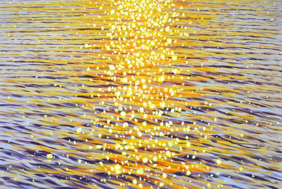Evening sparks on the water.