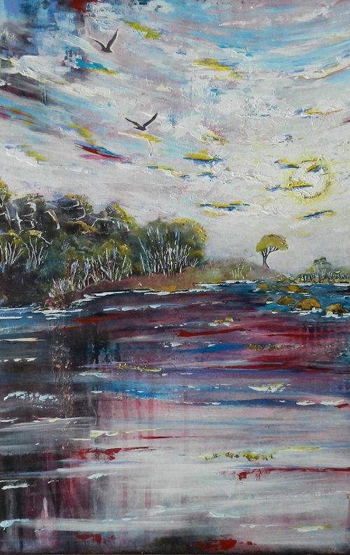 Golden Hours at Dartmoor Reservoir by Galina Zimmatore