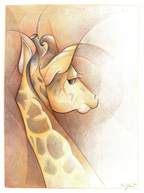 Dynamic study of a giraffe by Martin Cambriglia