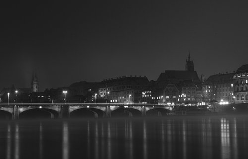 The Rhein, Basel, Switzerland, Study I [Framed; also available unframed] by Charles Brabin
