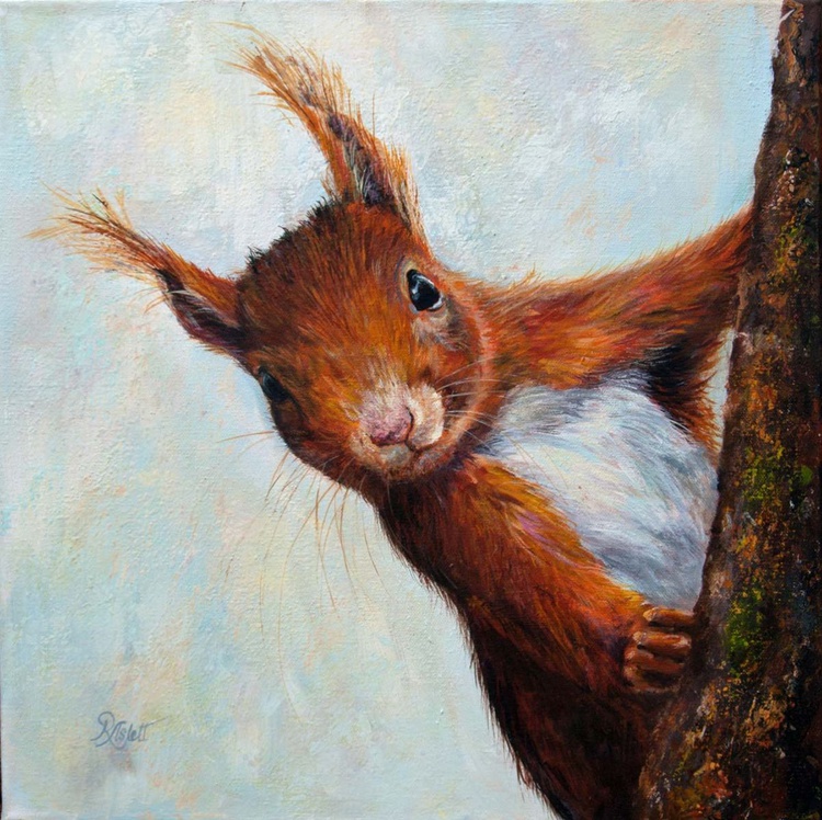 Peek A Boo Acrylic Painting By Ruth Aslett Artfinder