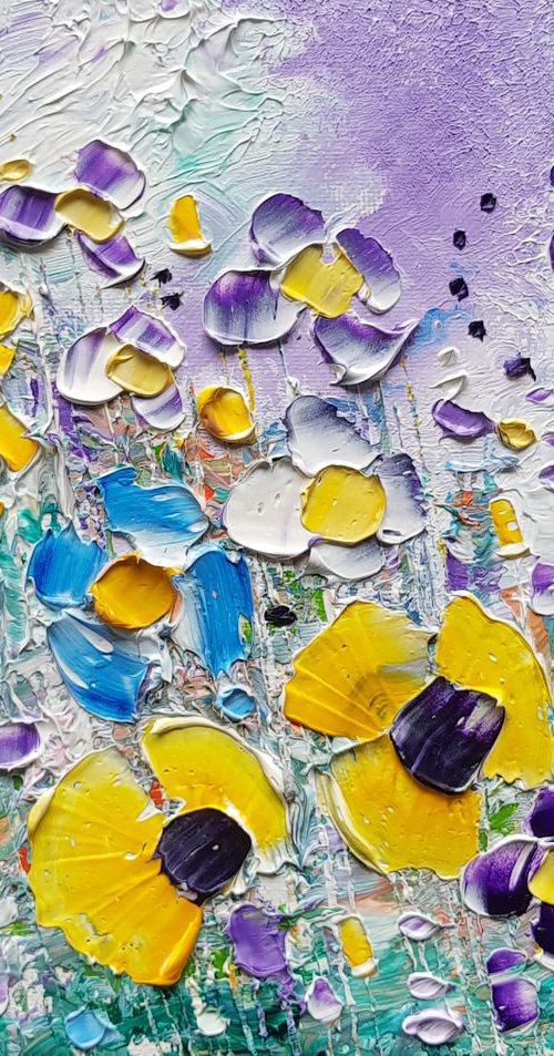 "Abstract Meadow Flowers in Love" by Phil Broad