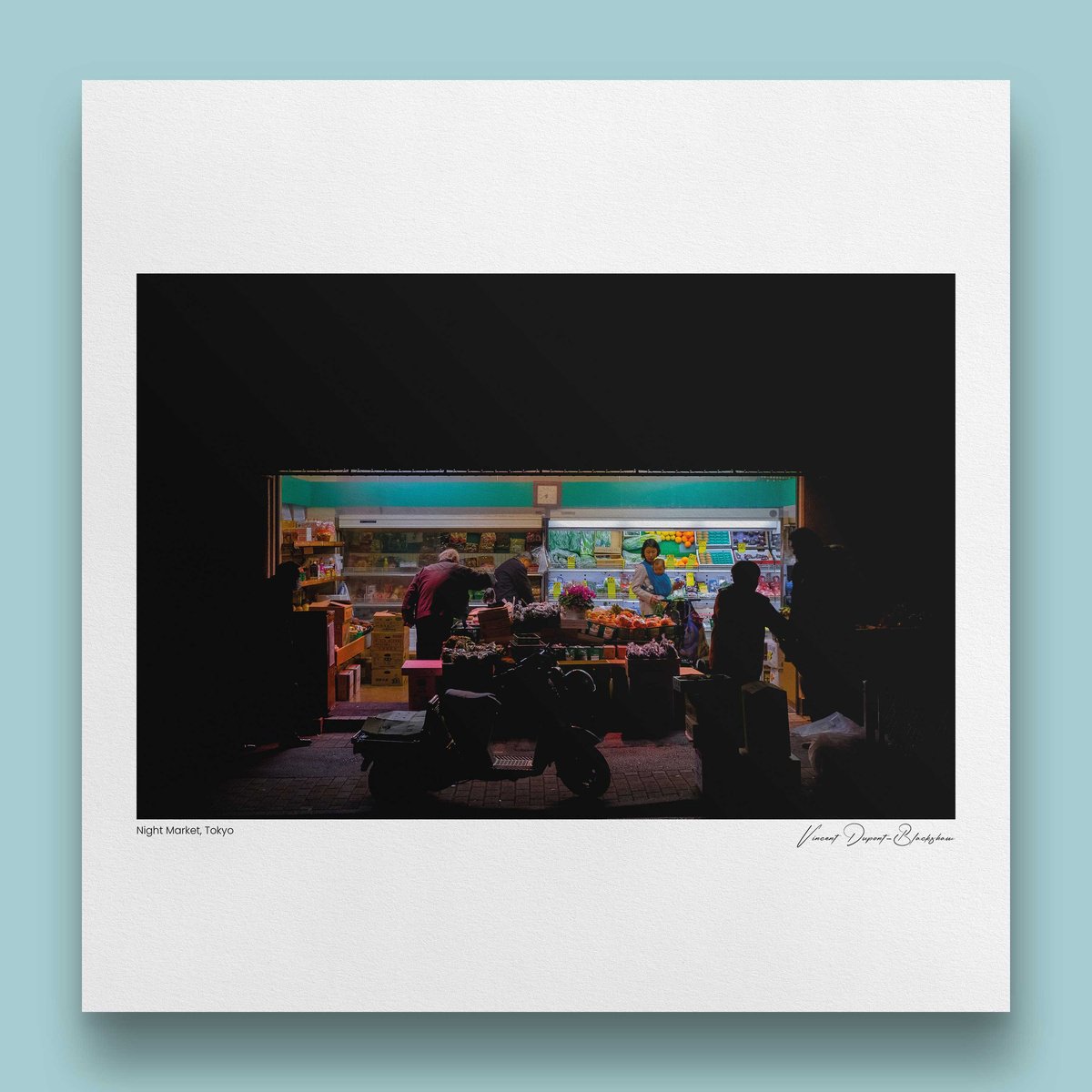 Portrait Photograph By Vincent Dupont-Blackshaw, 20 X 20", Night Market, Original Artwork