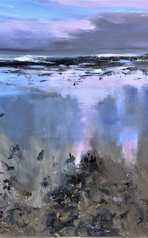 Beach Reflections, Winter by Nikki Wheeler