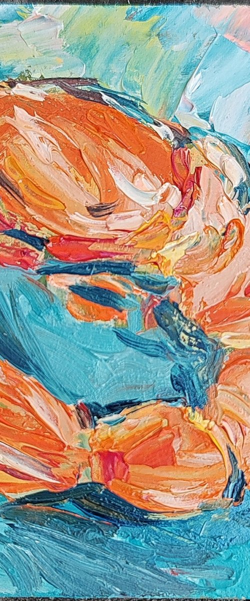 Prown Oil Painting Still Life by Alina Skorokhod