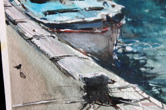 Amalfi Boats and Town