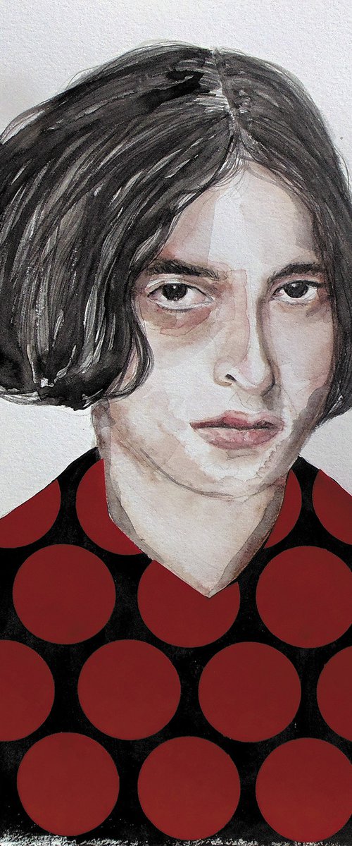 Watercolour_Portrait_01_29,7x42 cm_A3_Red by Manel Villalonga