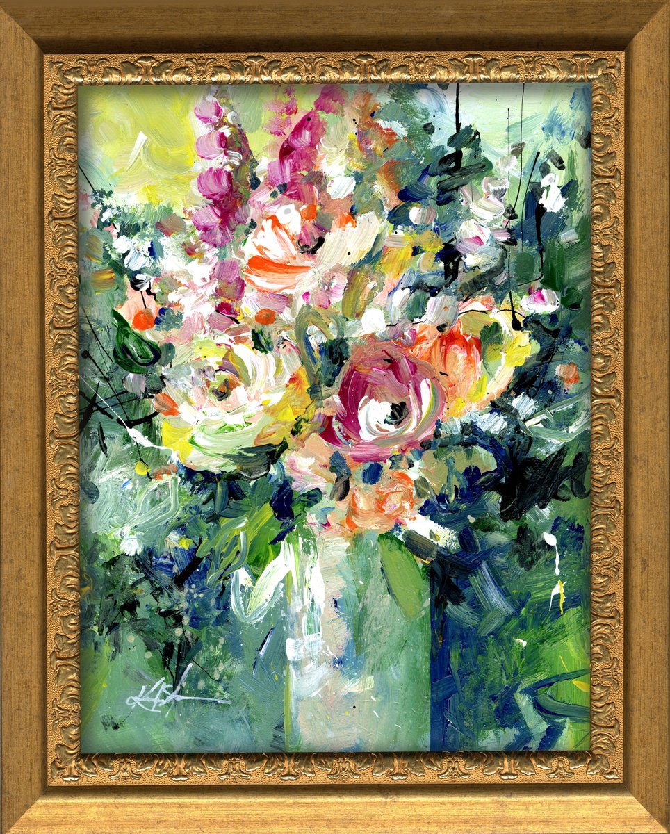 Expressive Painting , Blooms Of Joy 22 By Kathy Morton Stanion, 17 X 14, Artwork For Sale On Artfinder