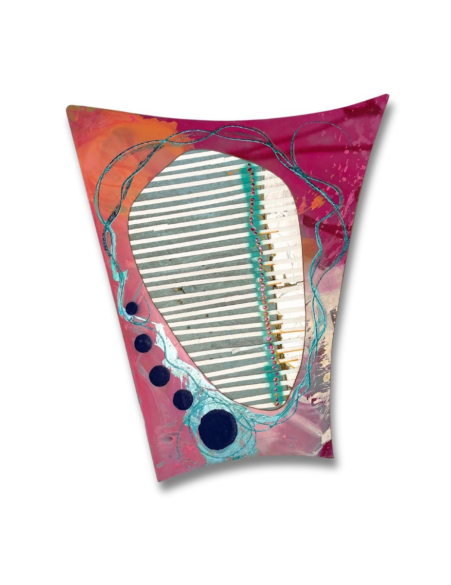 Organic Abstract Sculpture By Kimberlee Rocca, 32 X 36", Electric Jazz, Original Artwork