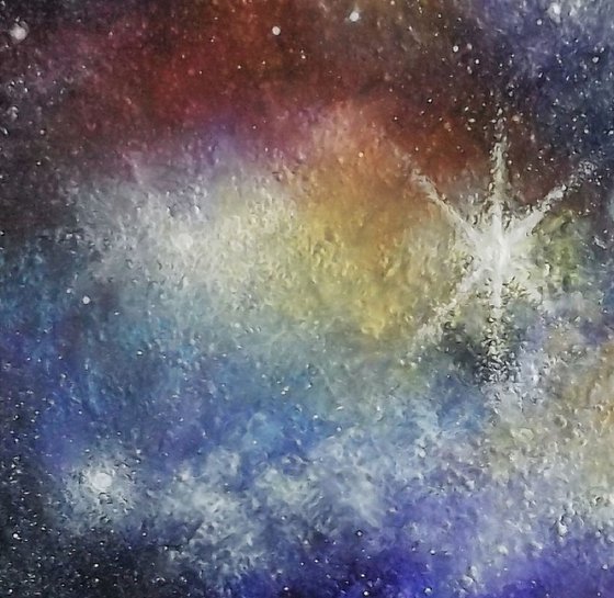 HeadSpace - Stars, Nebula, Space Painting. Textured Wall Art.