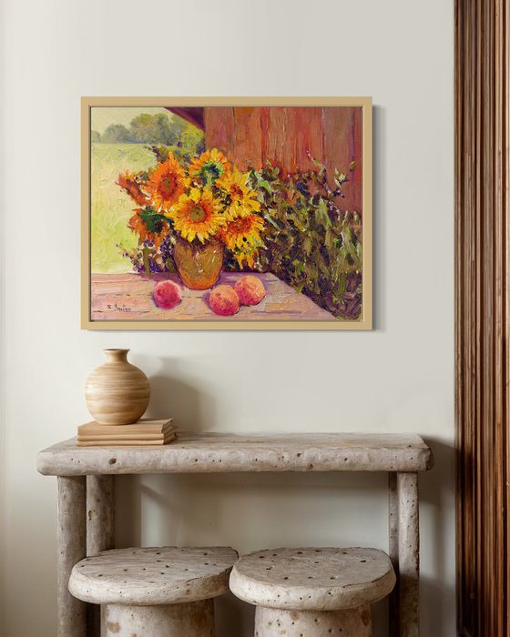 Sunflowers and Peaches
