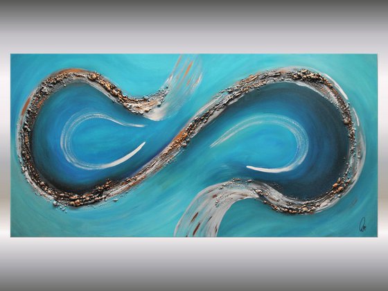 Breakers - Abstract Supersize Painting- Acrylic Canvas Art - Wall Art - Large Painting - Blue Art - Modern Art