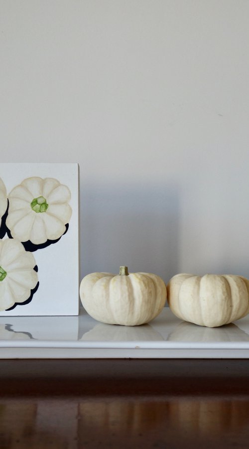 White Pumpkin Trio by Susan Porter